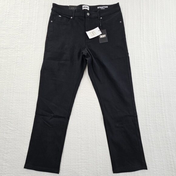 DKNY Stanton Jeans Men's 34x29 Black Ultimate Stretch Denim NEW Slim Fit Tapered - Picture 1 of 15
